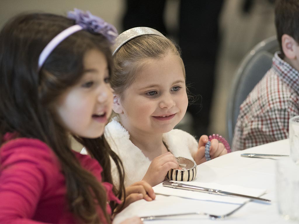 two young girls at tot shabbat