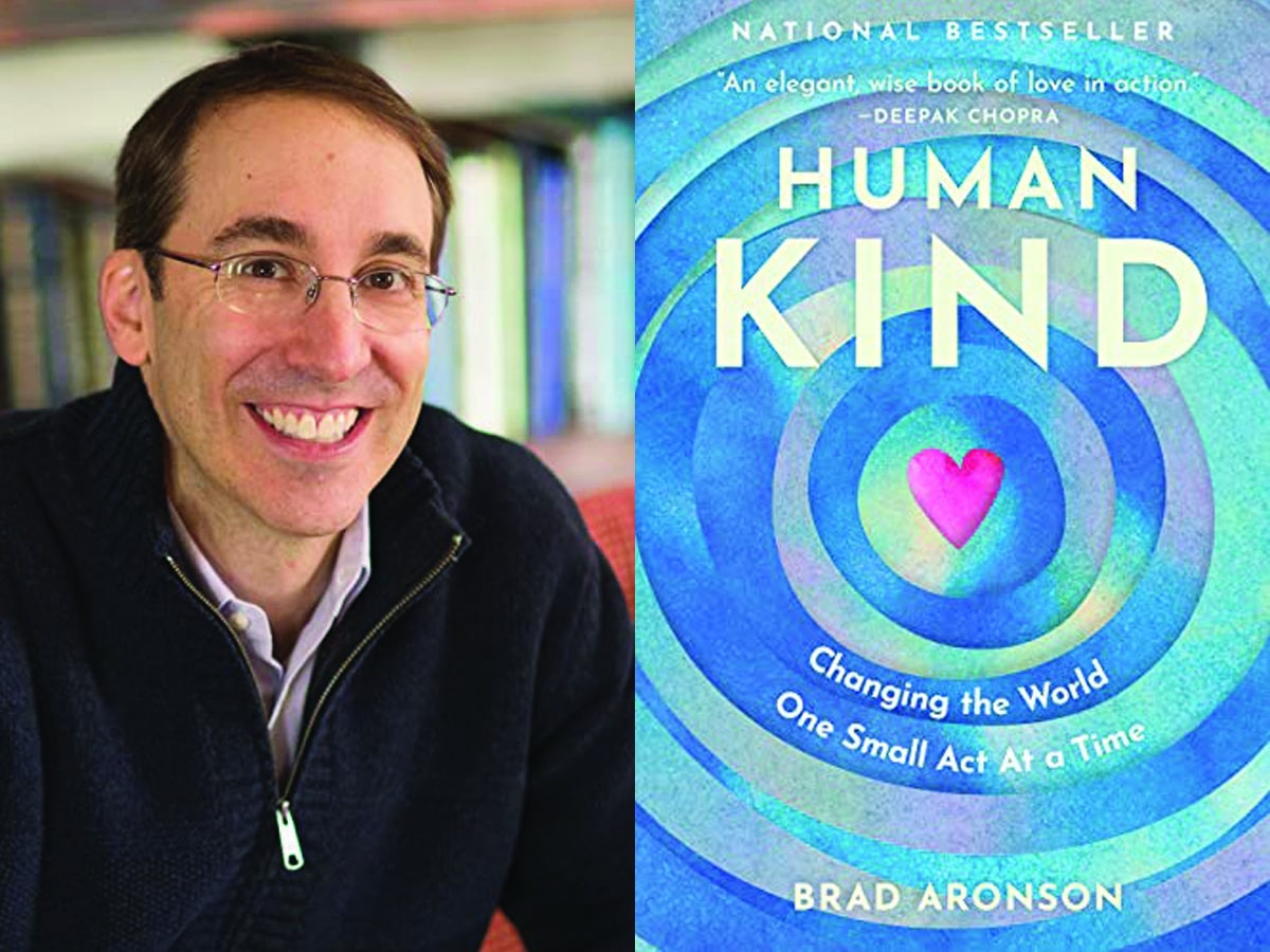 side by side images of Brad Aronson and HumanKind book cover