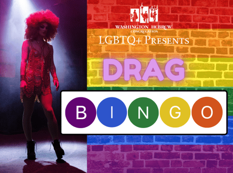 Drag queen with Drag Bingo in text