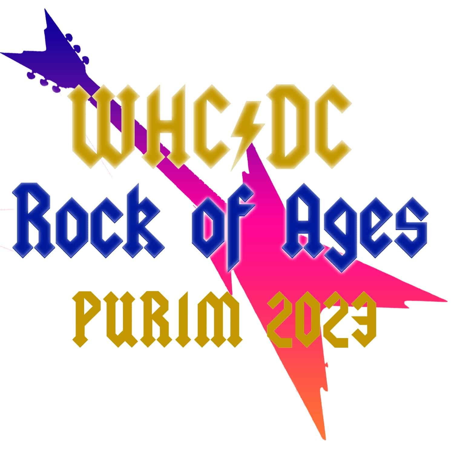 Rock of Ages Purim logo