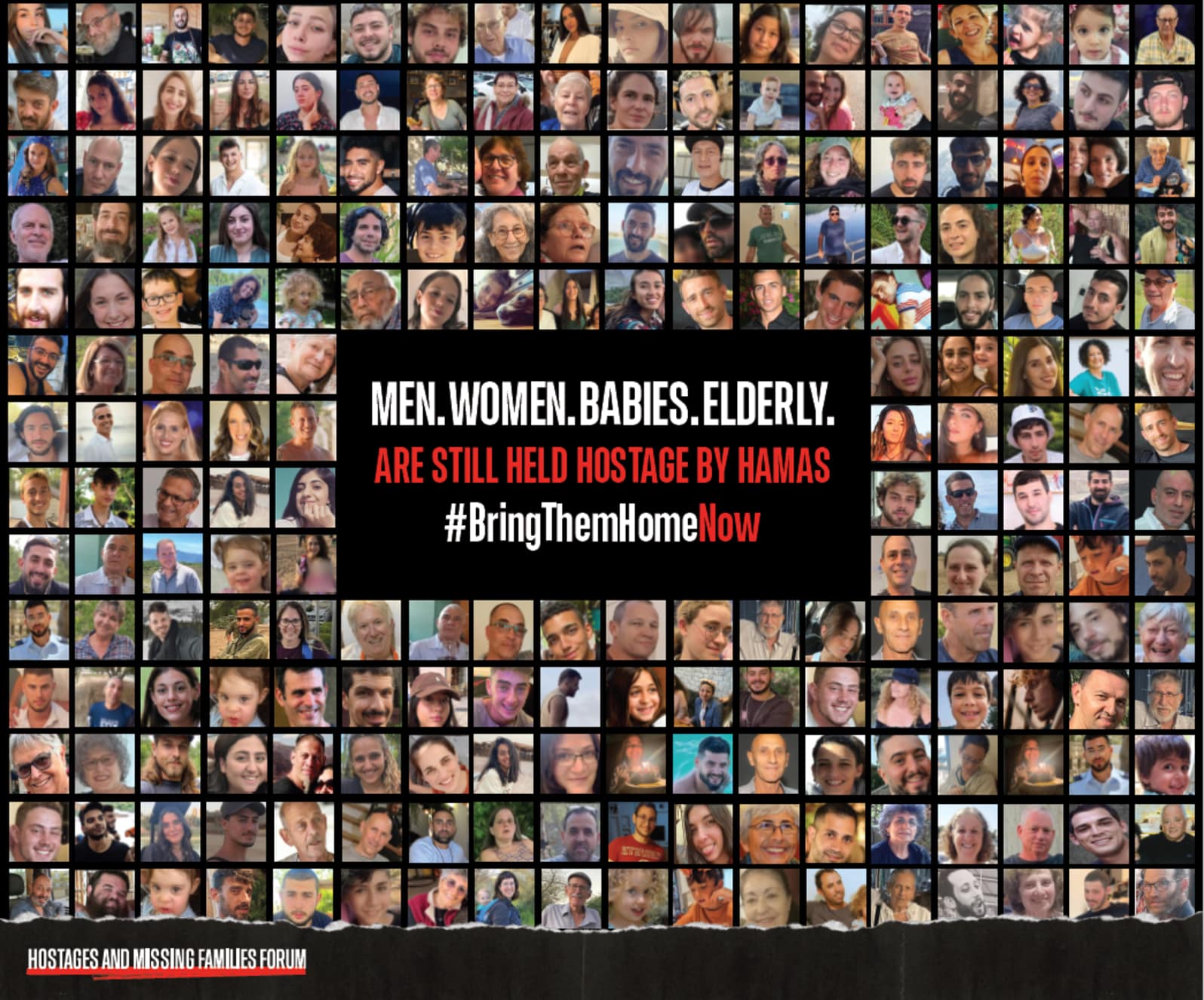 collage of hostages being held by Hamas