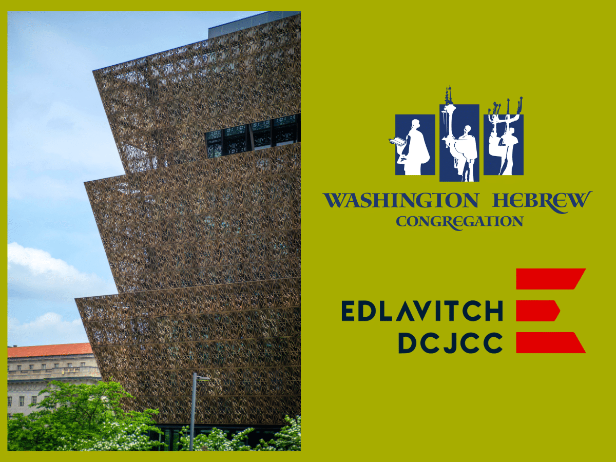 National Museum of African American History and Culture next to WHC and JCC logos