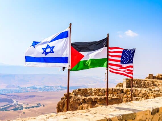 Israel, Palestine, U.S. Flag