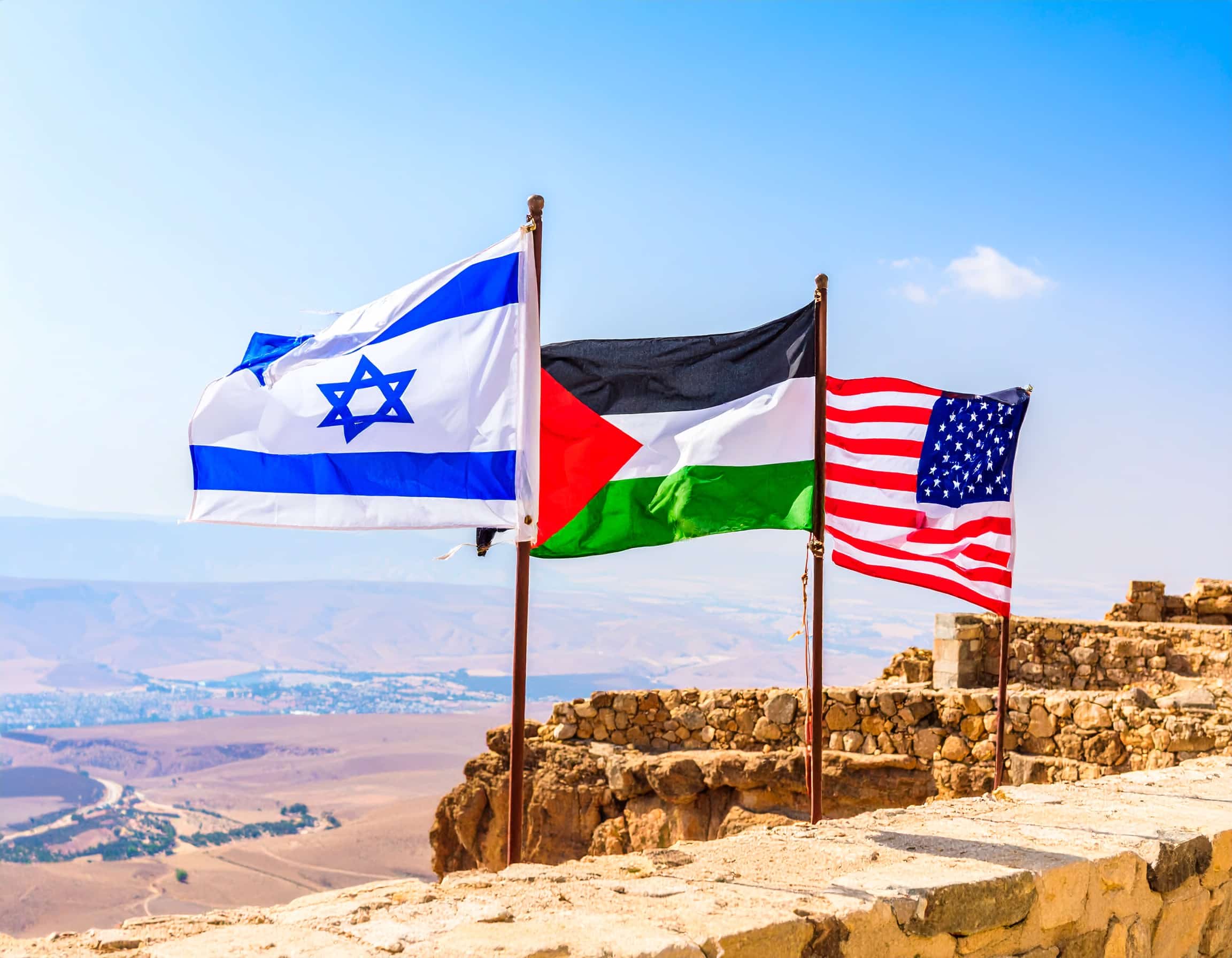 Israel, Palestine, U.S. Flag