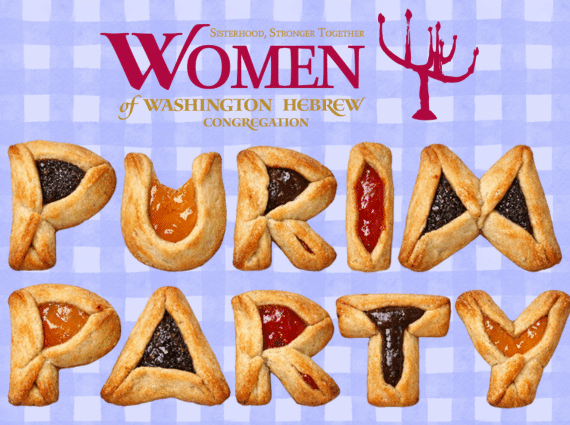 Women of WHC Purim Party made out of Hamantashen