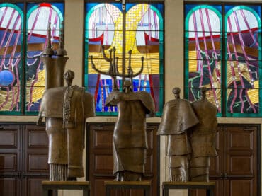Kreeger Lobby with statues