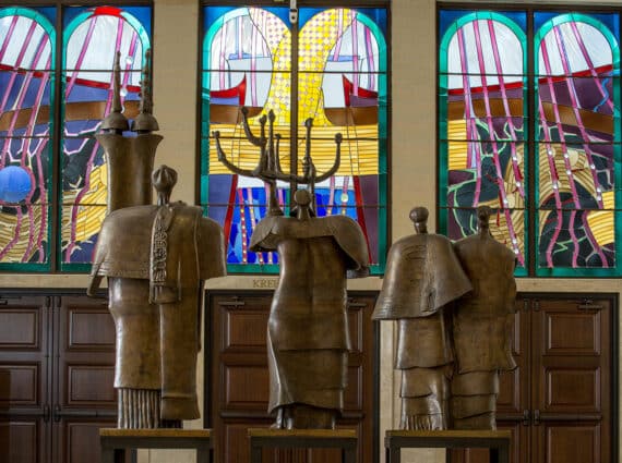 Kreeger Lobby with statues