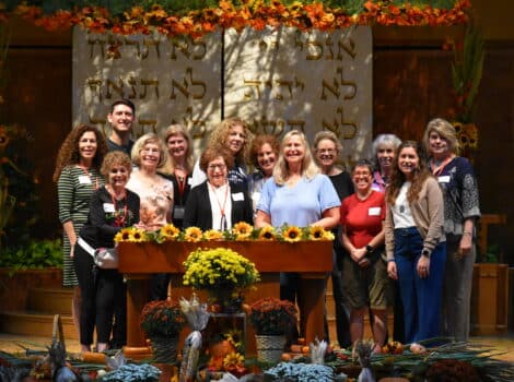Women of WHC decorate the bimah
