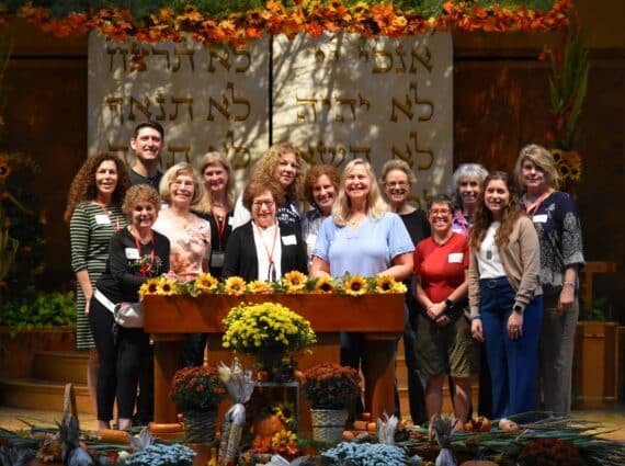 Women of WHC decorate the bimah