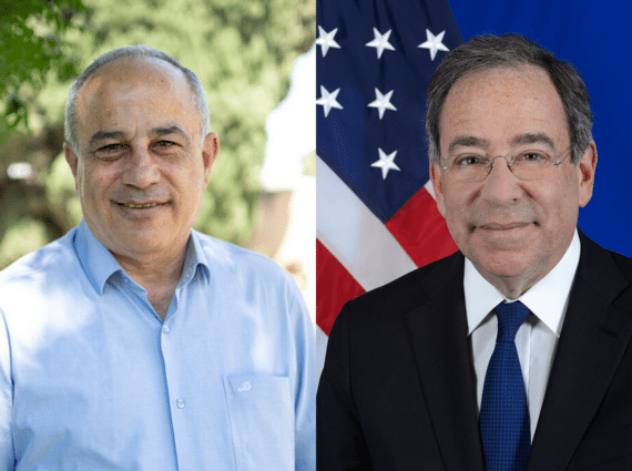 side by side headshots of Mohammad Darawshe and Tom Nides